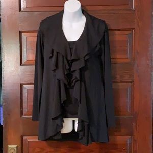 Geneology 2 Piece Black Shirt Set